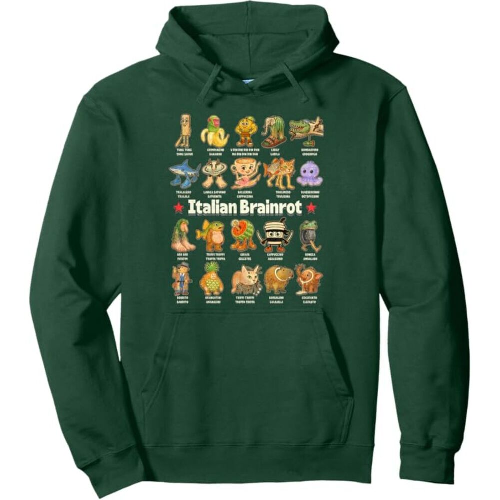 Italian Brainrot Pullover Hoodie (Unisex, Large)
